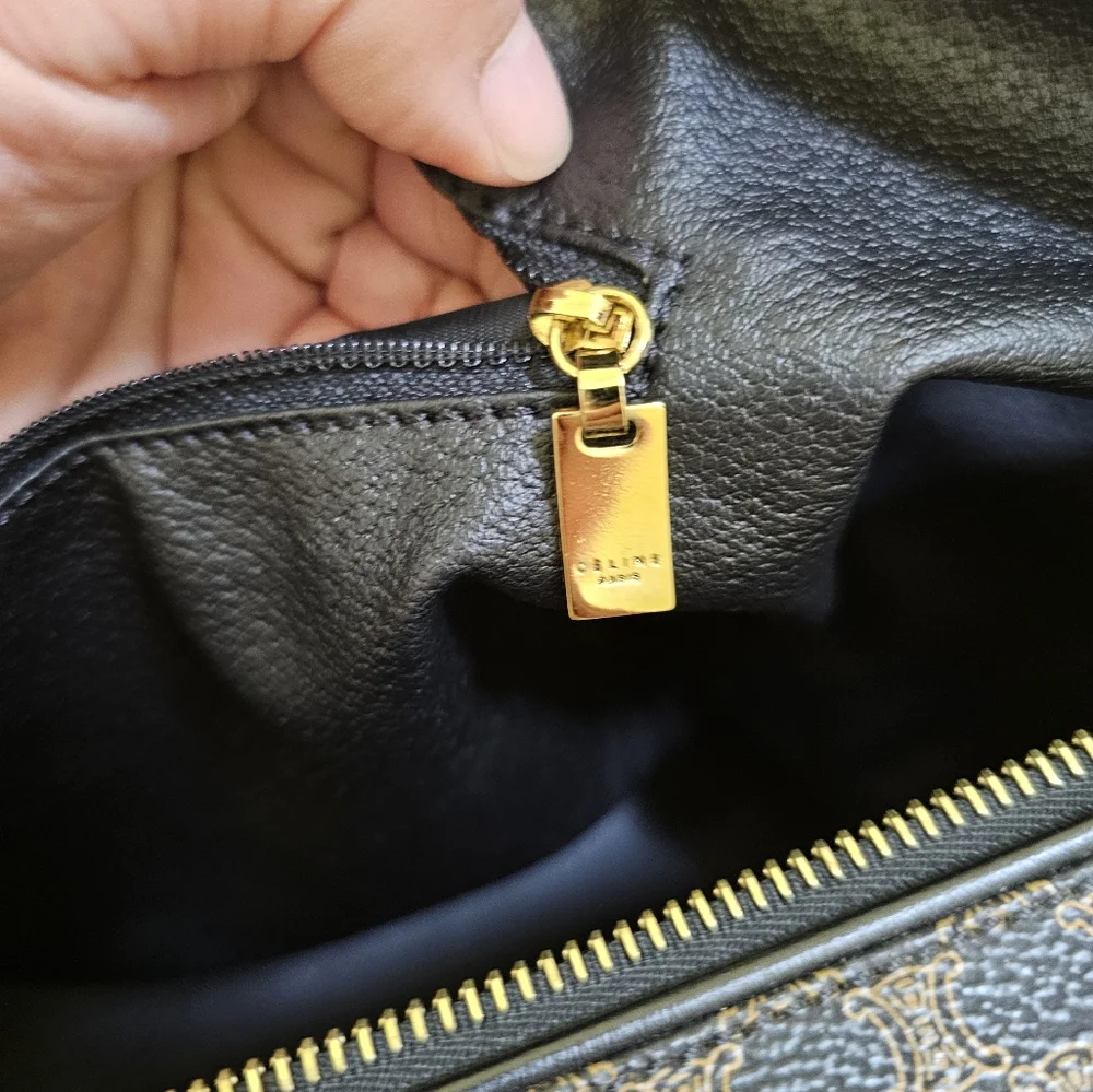 ❤🎉HOST PICK🎉❤️Rare Celine black&brown macadam triumph pvc boston travel MC98/1 - Picture 14 of 17